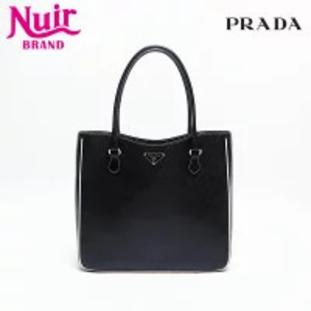 Prada Logo Handbag Black
